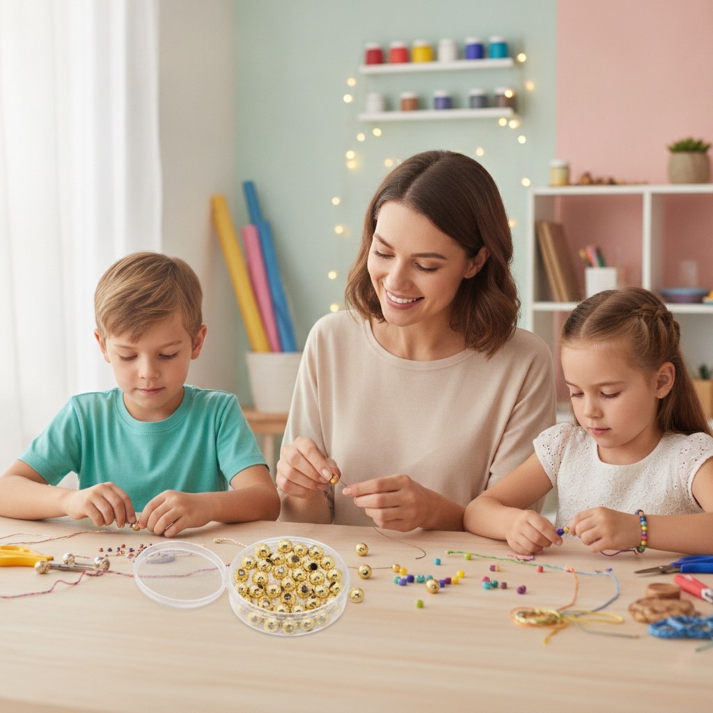 Dekoperlen 75 g 6mm goldfarben - Kidis Art