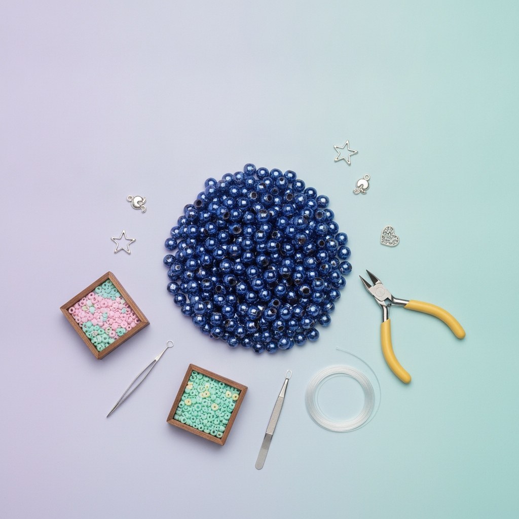 Dekoperlen 75 g 6mm lila - Kidis Art