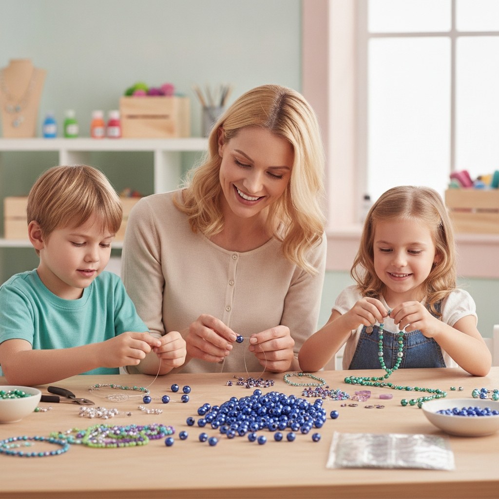 Dekoperlen 75 g 6mm lila - Kidis Art