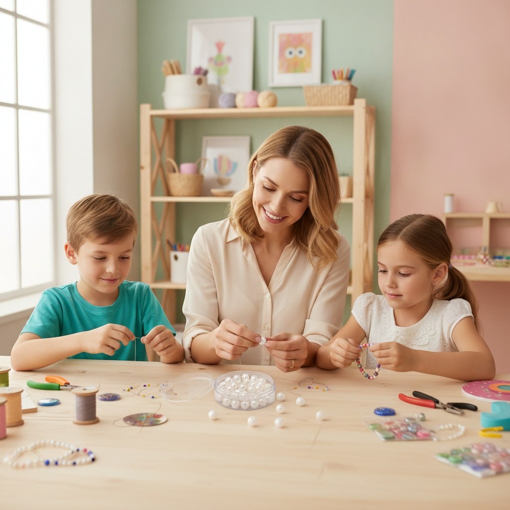 Dekoperlen 75 g 6mm perlweiss - Kidis Art