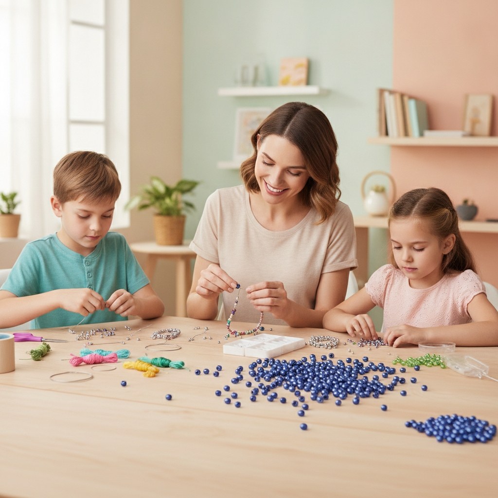 Dekoperlen 75 g 6mm royalblau - Kidis Art