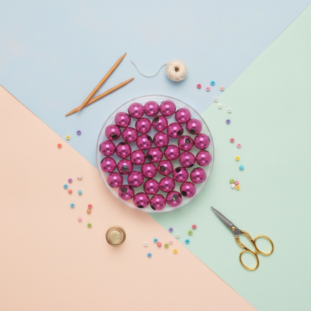 Dekoperlen 75 g 6mm violett - Kidis Art