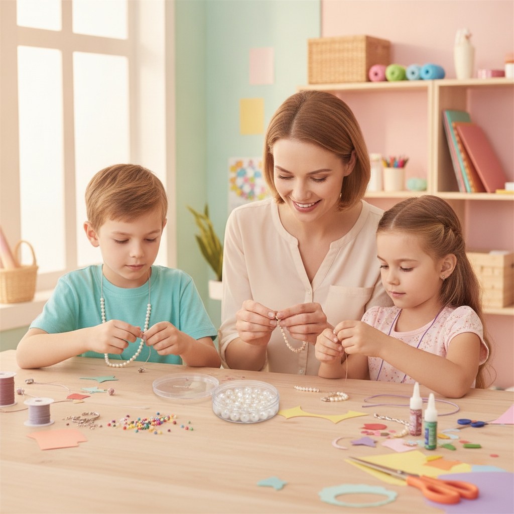Dekoperlen 75 g 6mm weiss - Kidis Art