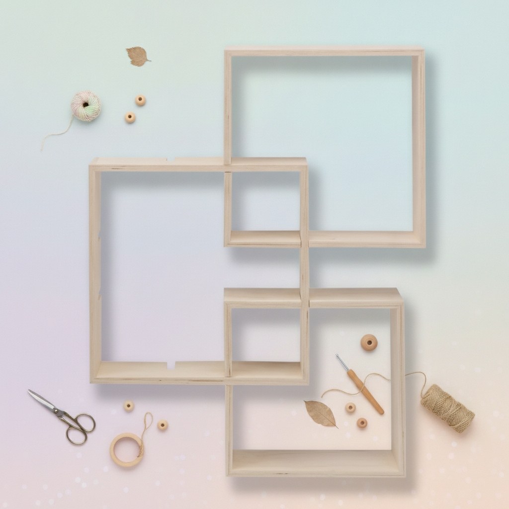 Design-Rahmen Holz Quadrat 3St - Kidis Art