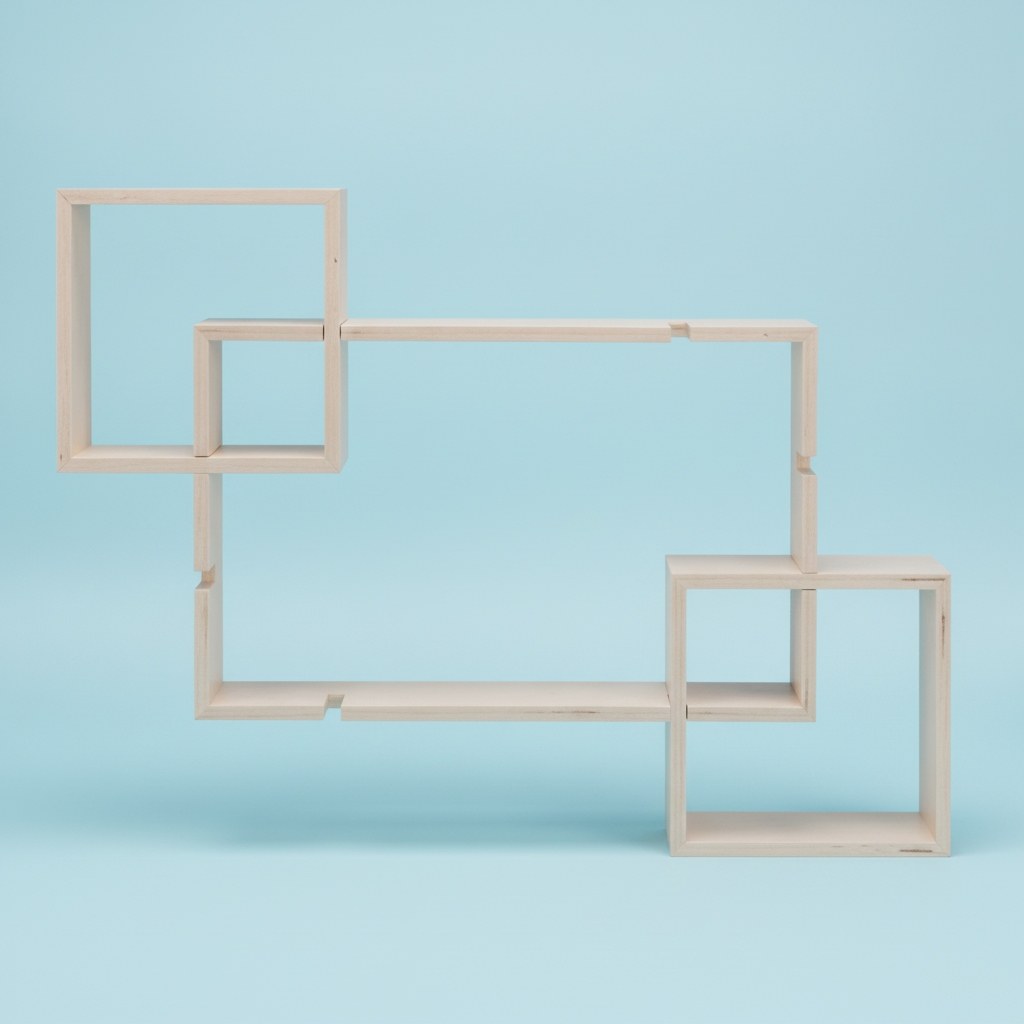 Design-Rahmen Holz rechteck3St 40x25x10cm/18x18x10cm - Kidis Art