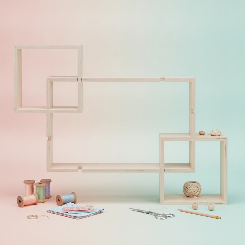 Design-Rahmen Holz rechteck3St 40x25x10cm/18x18x10cm - Kidis Art