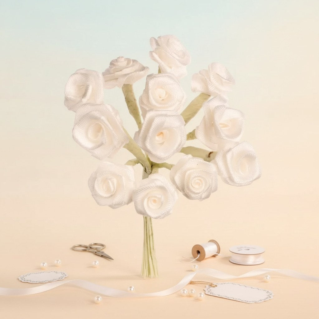 Diorröschen 12 Blüten crème, SB-Ausführung - Kidis Art