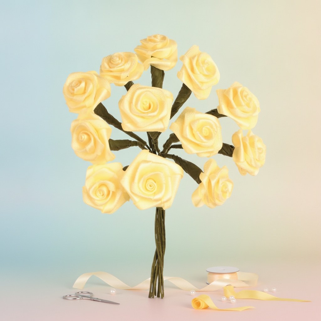 Diorröschen 12 Blüten gelb, SB-Ausführung - Kidis Art