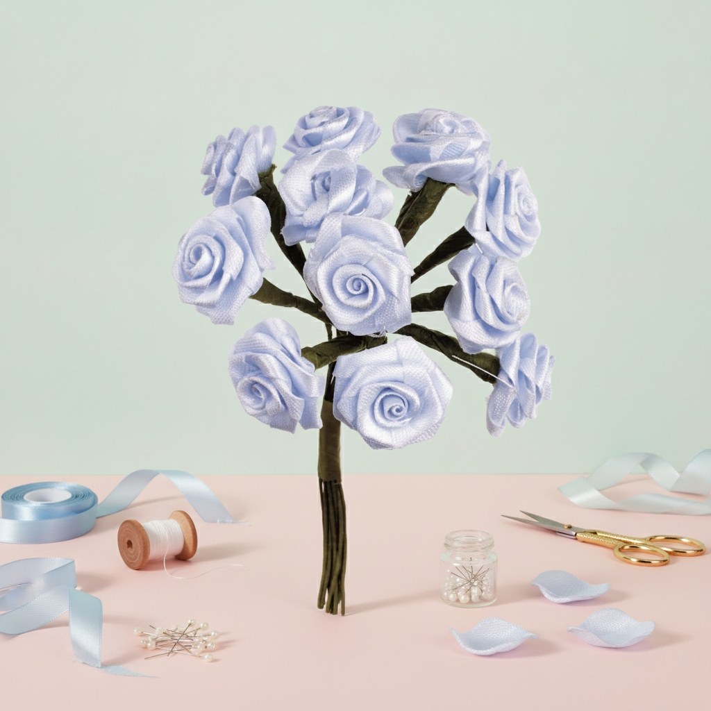 Diorröschen 12 Blüten hellblau, SB-Ausführung - Kidis Art