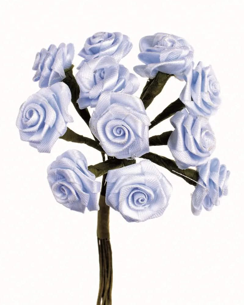 Diorröschen 12 Blüten hellblau, SB-Ausführung - Kidis Art