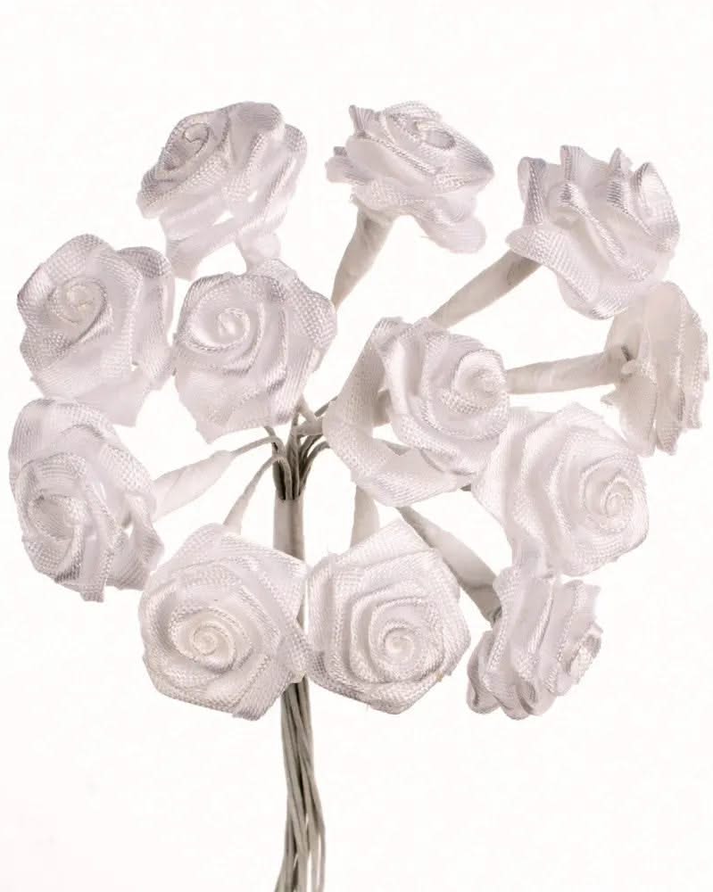Diorröschen 12 Blüten weiss, SB-Ausführung - Kidis Art
