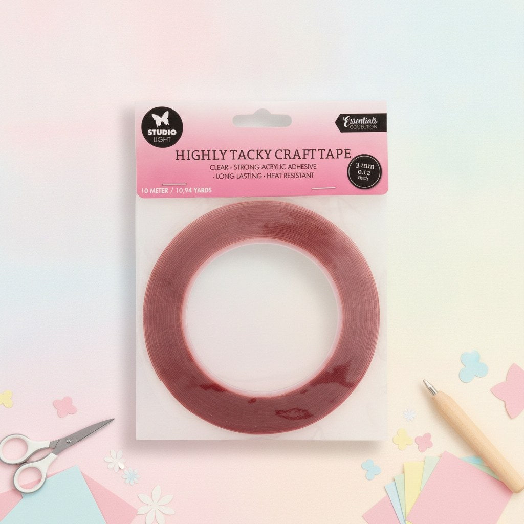 Doppelseitiges Klebeband, stark haftend, 3mm Essentials - Kidis Art