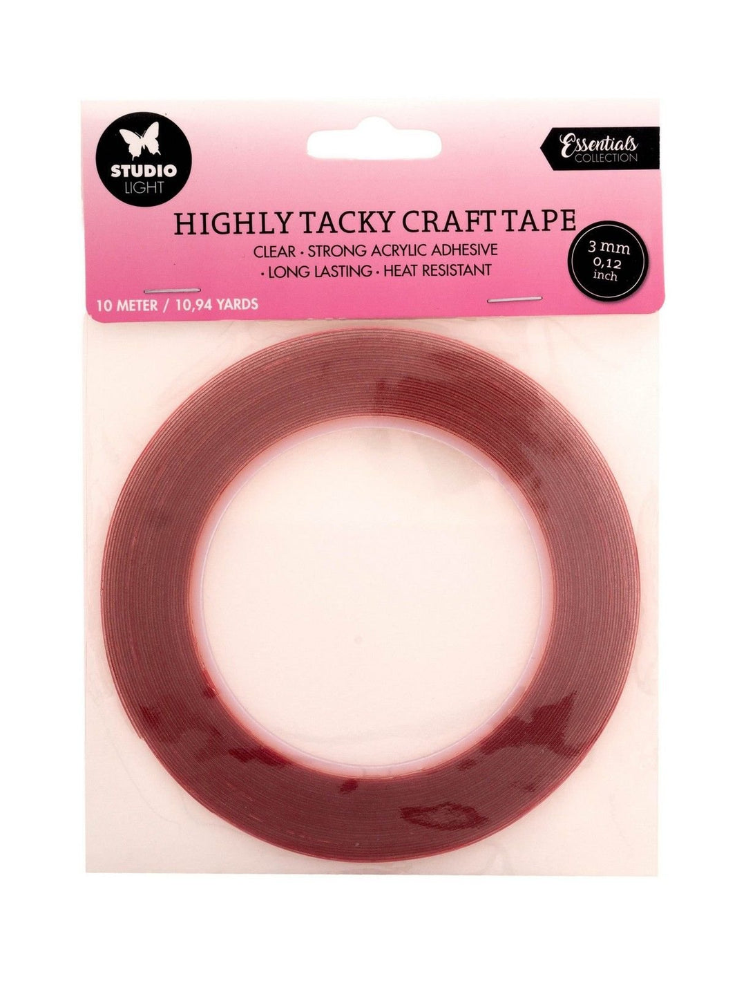 Doppelseitiges Klebeband, stark haftend, 3mm Essentials - Kidis Art