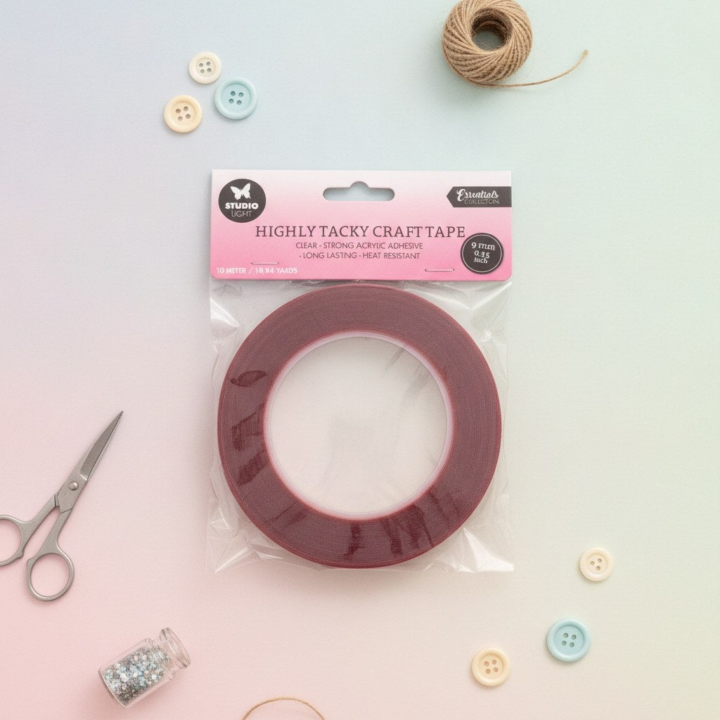 Doppelseitiges Klebeband, stark haftend, 9mm Essentials - Kidis Art