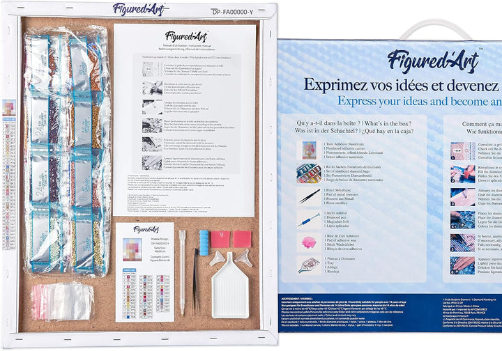 Diamond Painting 40x50 auf Keilrahmen gespannt Figured’Art Tee und Buch im Herbst - Kidis Art