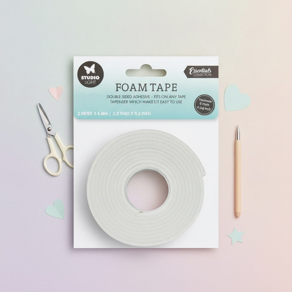 Dpppelseitiges Schaumklebeband 6mm dick - 0,6mm breit Essential Tools 5 - Kidis Art