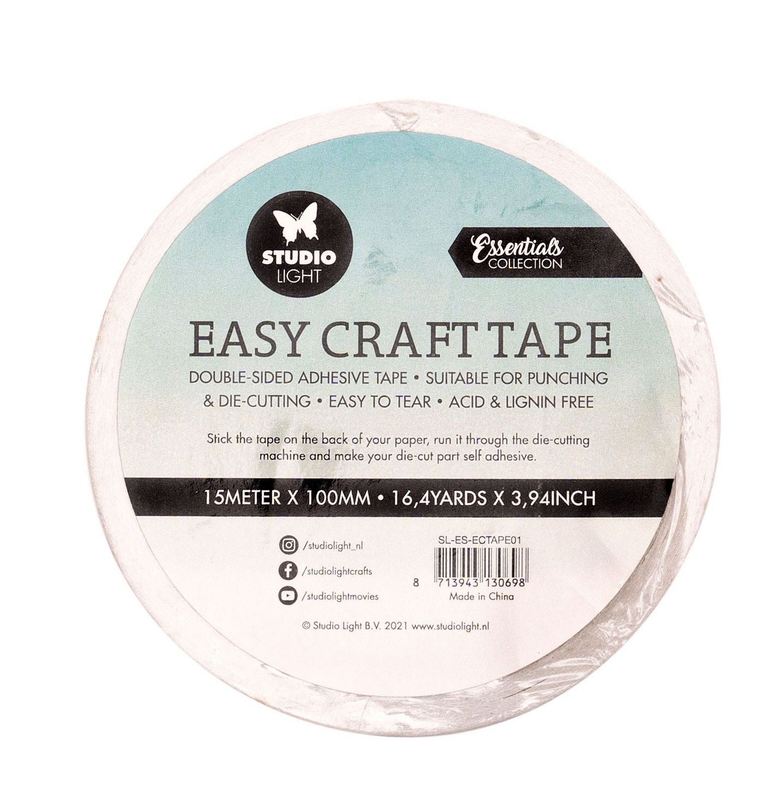 Easy Craft Tape Doppelseitiges Klebeband 100mmx10m Essential Tools - Kidis Art