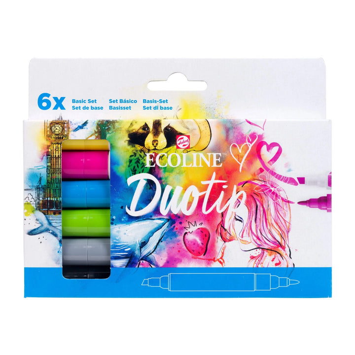 Ecoline Duotip Basis-Set | 6 Farben - Kidis Art