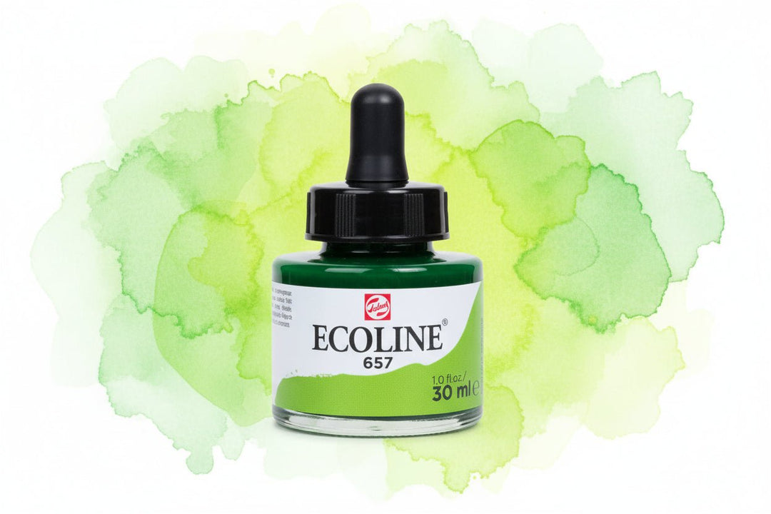 Ecoline Flüssige Wasserfarbe Flasche 30 ml Bronzegrün 657 - Kidis Art