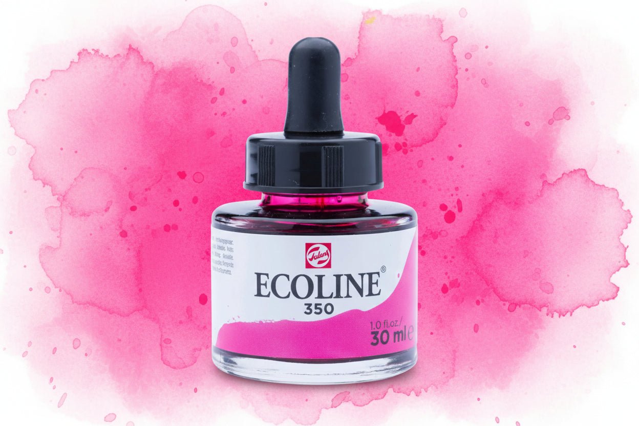 Ecoline Flüssige Wasserfarbe Flasche 30 ml Fuchsia 350 - Kidis Art