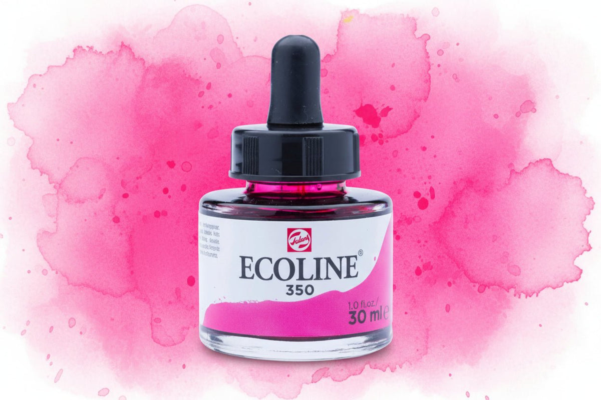 Ecoline Flüssige Wasserfarbe Flasche 30 ml Fuchsia 350 - Kidis Art