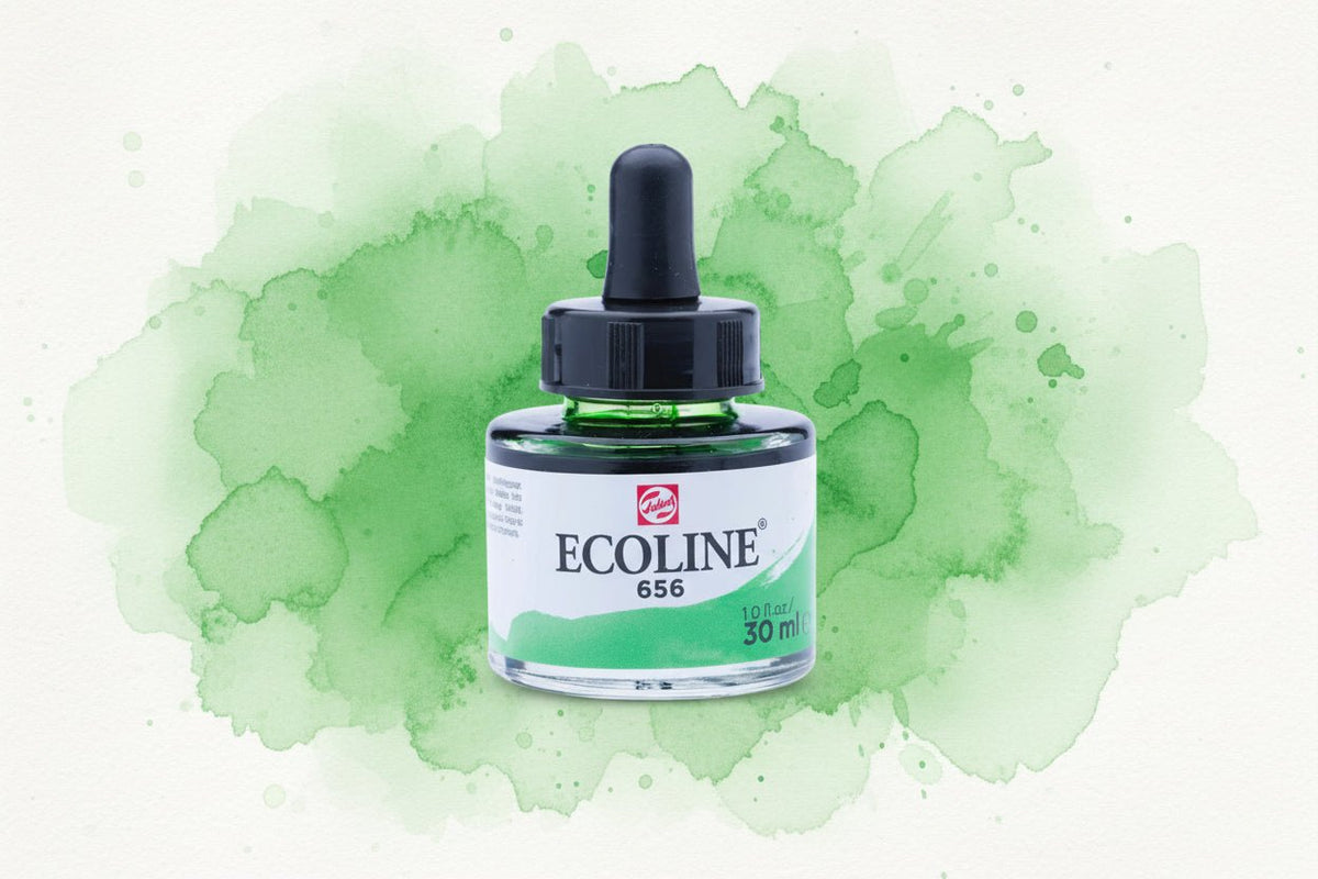 Ecoline Flüssige Wasserfarbe Flasche 30 ml Waldgrün 656sale - Kidis Art