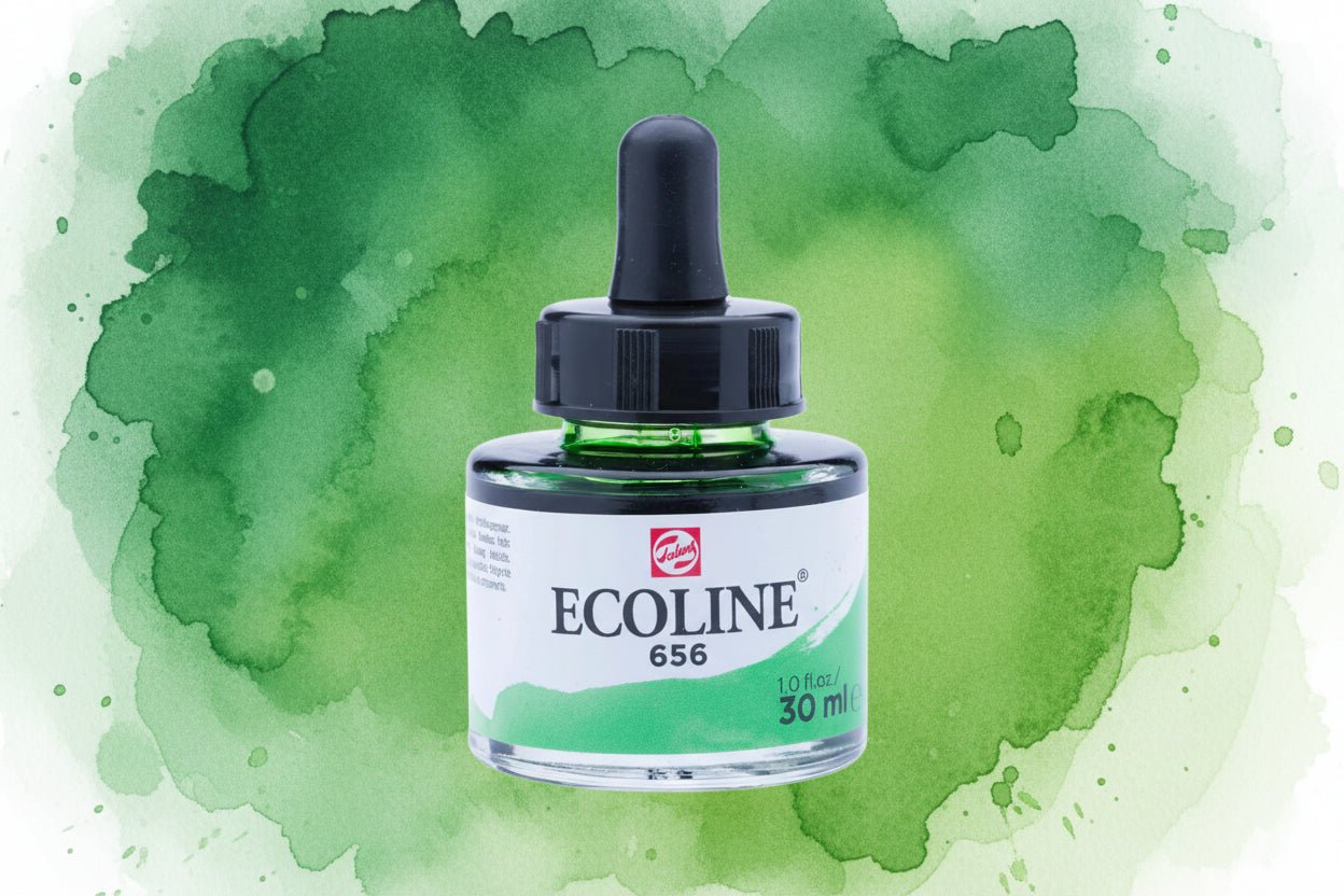 Ecoline Flüssige Wasserfarbe Flasche 30 ml Waldgrün 656 - Kidis Art