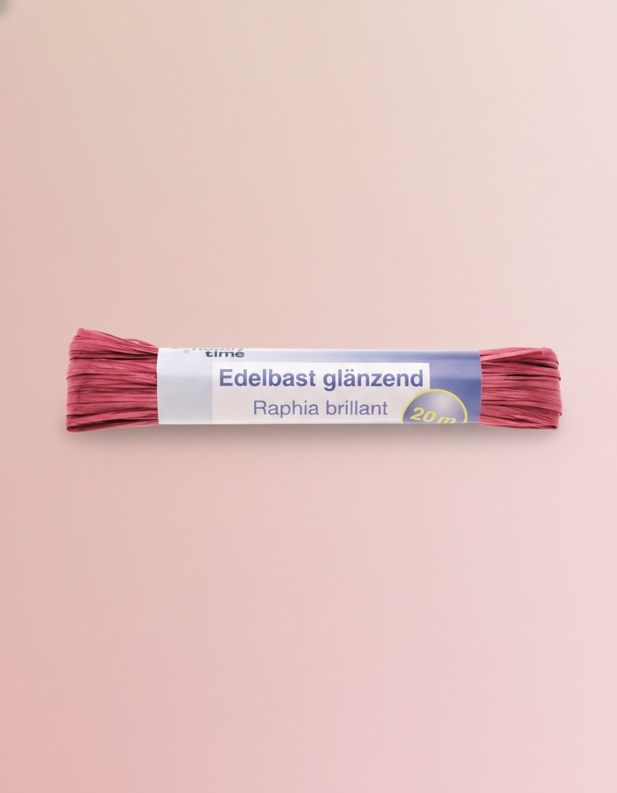 Edelbast 20m dunkelrot, glänzend Viscose 10g - Kidis Art