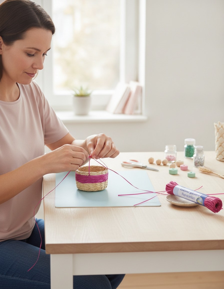 Edelbast 20m dunkelrot, glänzend Viscose 10g - Kidis Art
