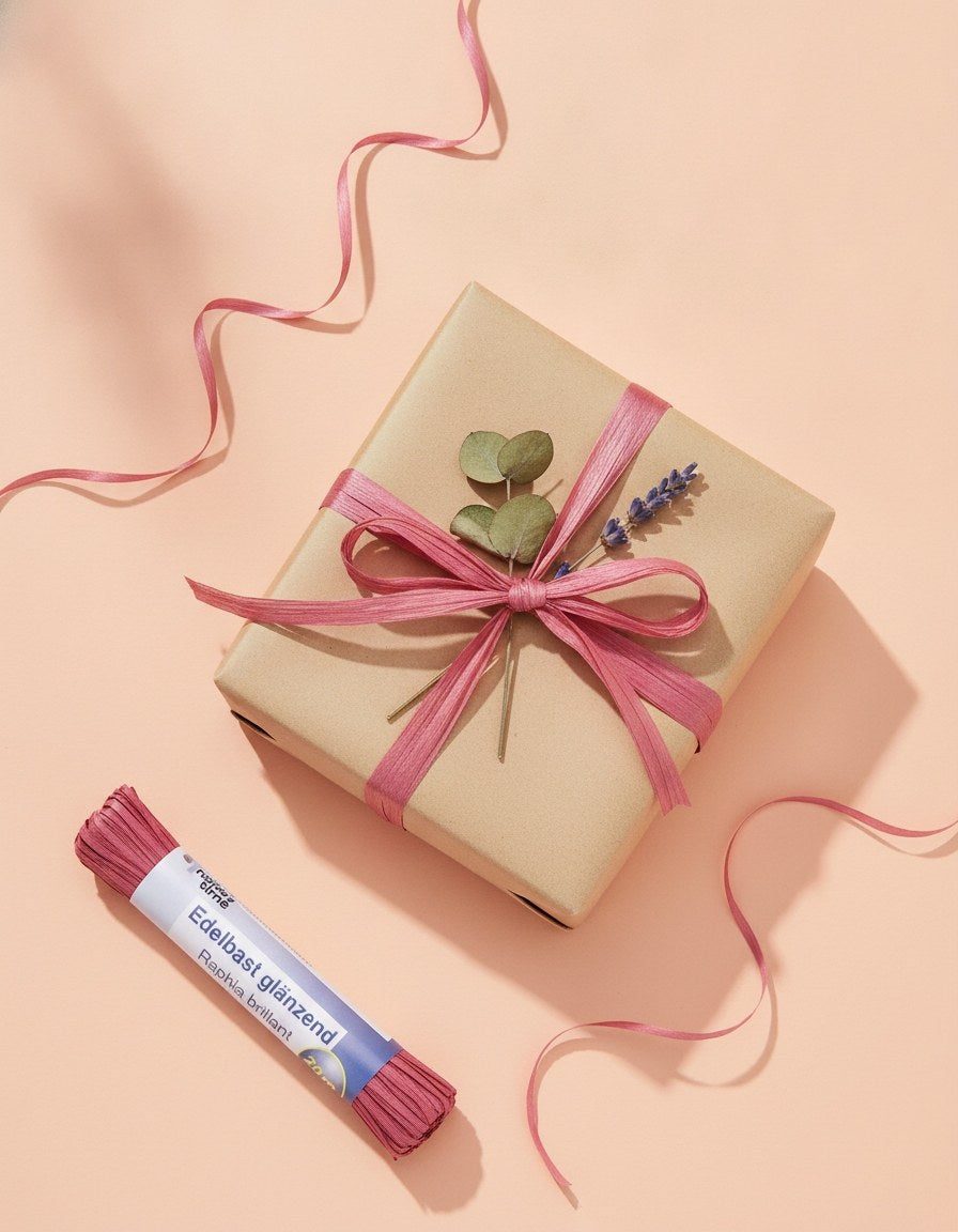 Edelbast 20m dunkelrot, glänzend Viscose 10g - Kidis Art