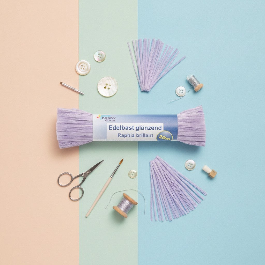 Edelbast 20m flieder, glänzend Viscose 10g - Kidis Art