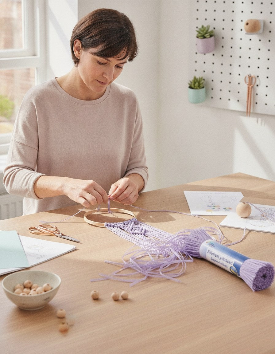Edelbast 20m flieder, glänzend Viscose 10g - Kidis Art