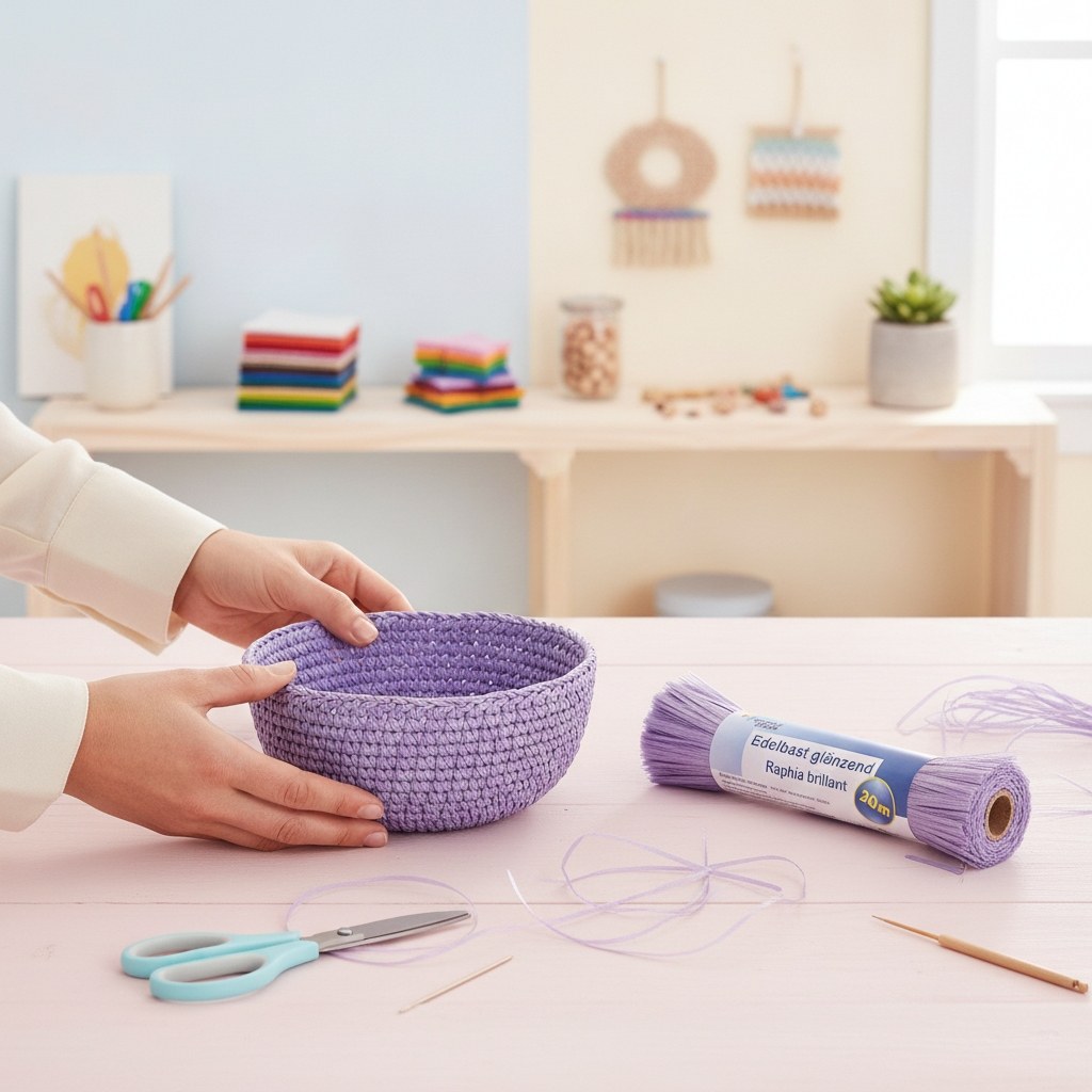 Edelbast 20m flieder, glänzend Viscose 10g - Kidis Art