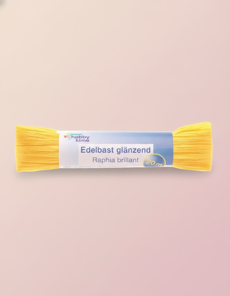 Edelbast 20m gelb, glänzend Viscose 10g - Kidis Art