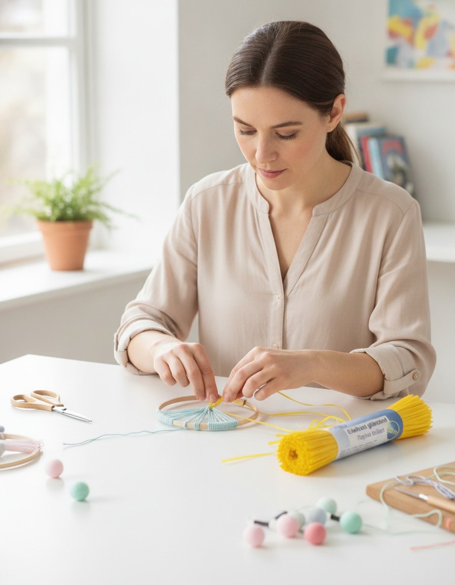 Edelbast 20m gelb, glänzend Viscose 10g - Kidis Art