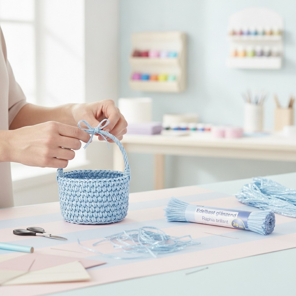 Edelbast 20m hellblau, glänzend Viscose 10g - Kidis Art