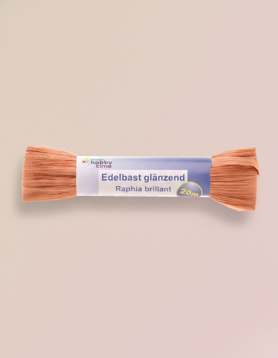 Edelbast 20m hellbraun, glänzend Viscose 10g - Kidis Art