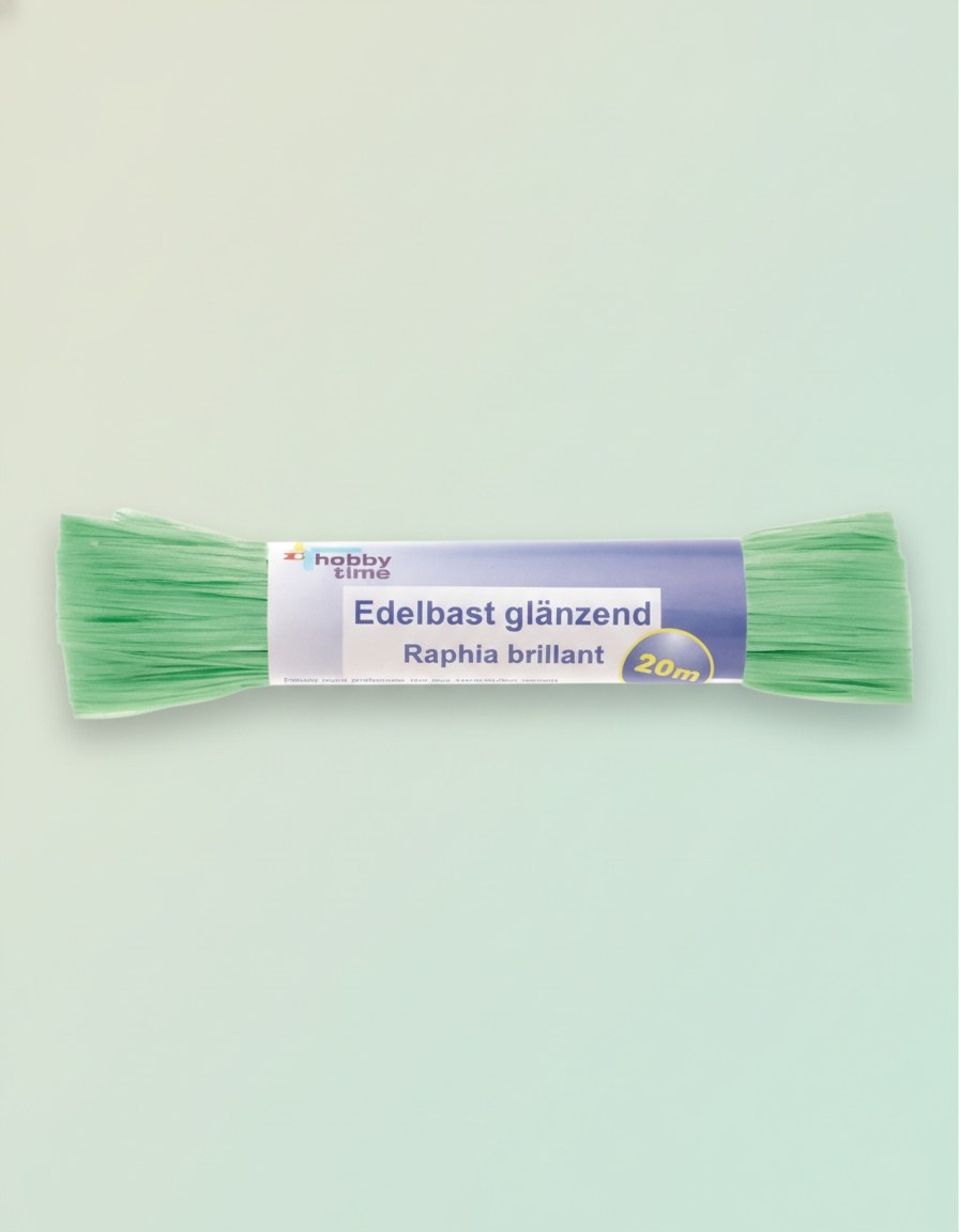 Edelbast 20m hellgrün, glänzend Viscose 10g - Kidis Art