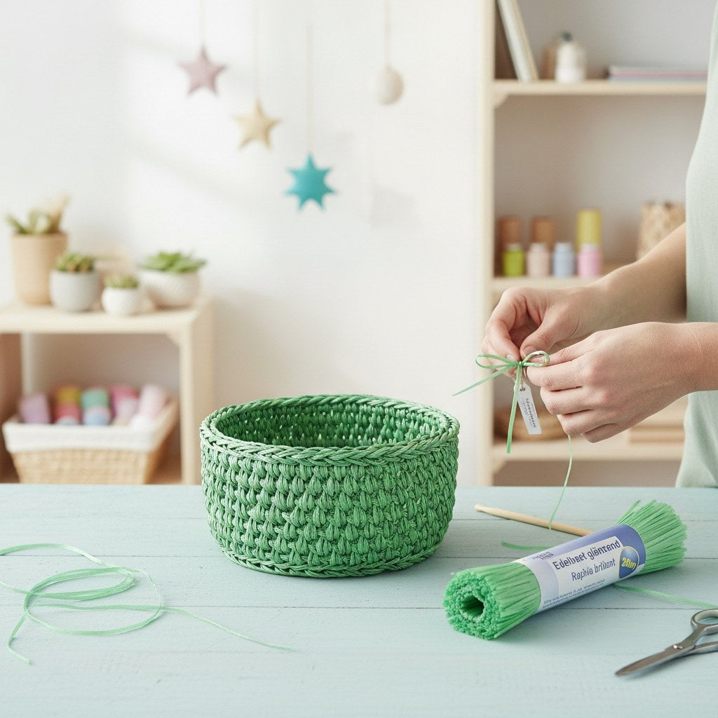 Edelbast 20m hellgrün, glänzend Viscose 10g - Kidis Art