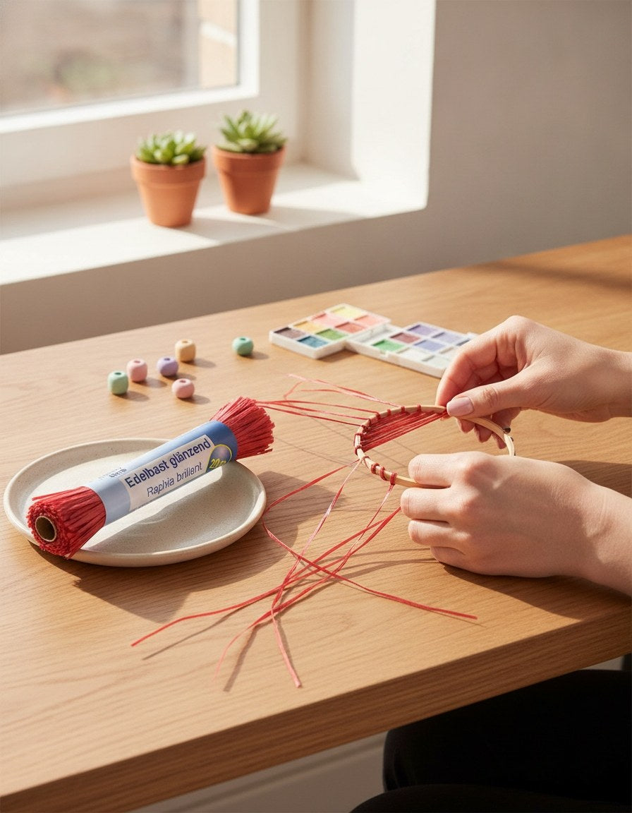 Edelbast 20m hochrot, glänzend Viscose 10g - Kidis Art