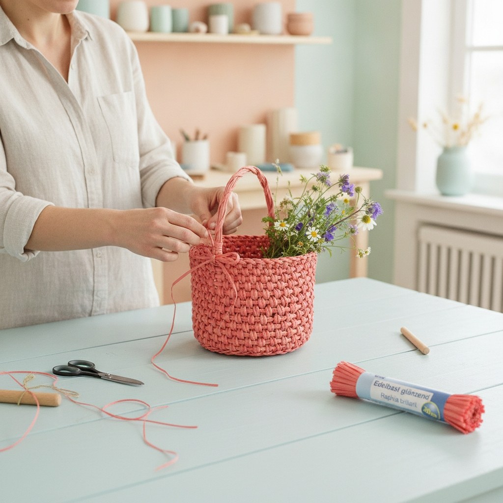 Edelbast 20m hochrot, glänzend Viscose 10g - Kidis Art