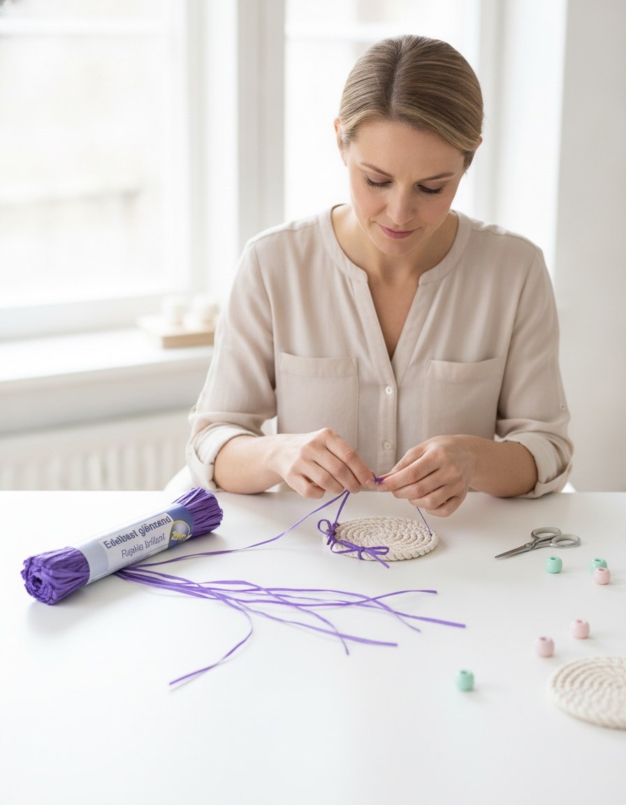 Edelbast 20m lila, glänzend Viscose 10g - Kidis Art