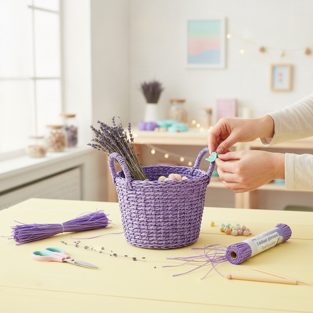 Edelbast 20m lila, glänzend Viscose 10g - Kidis Art
