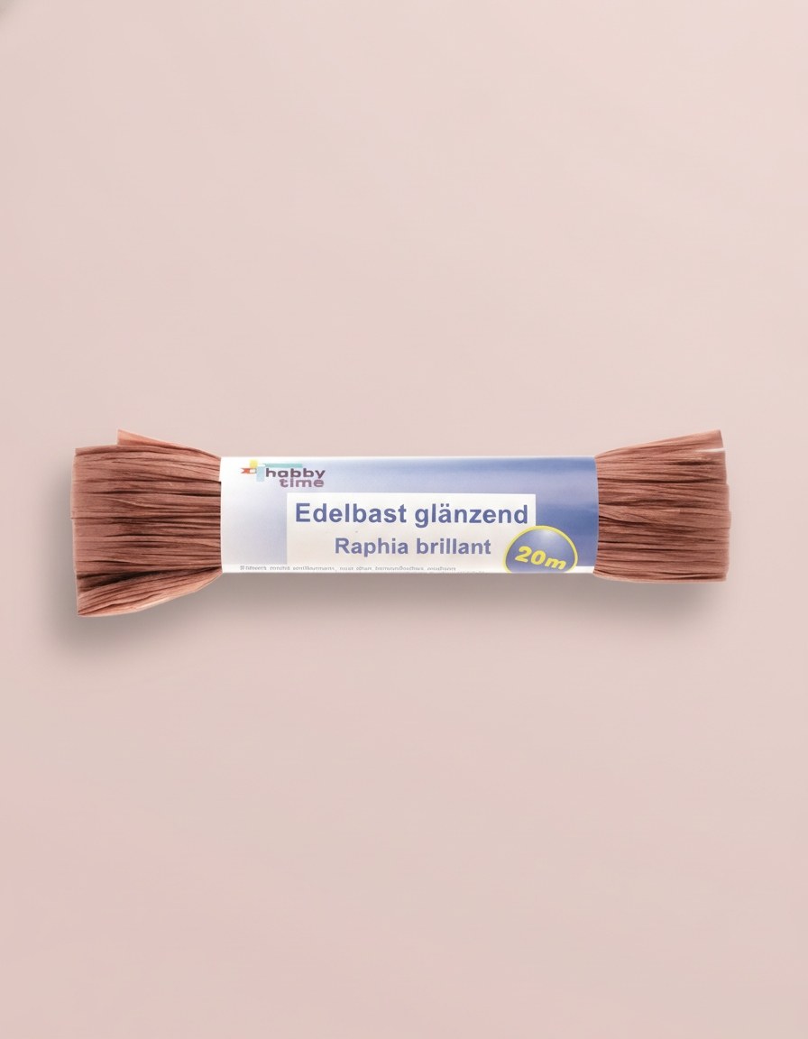 Edelbast 20m mittelbraun, glänzend Viscose 10g - Kidis Art