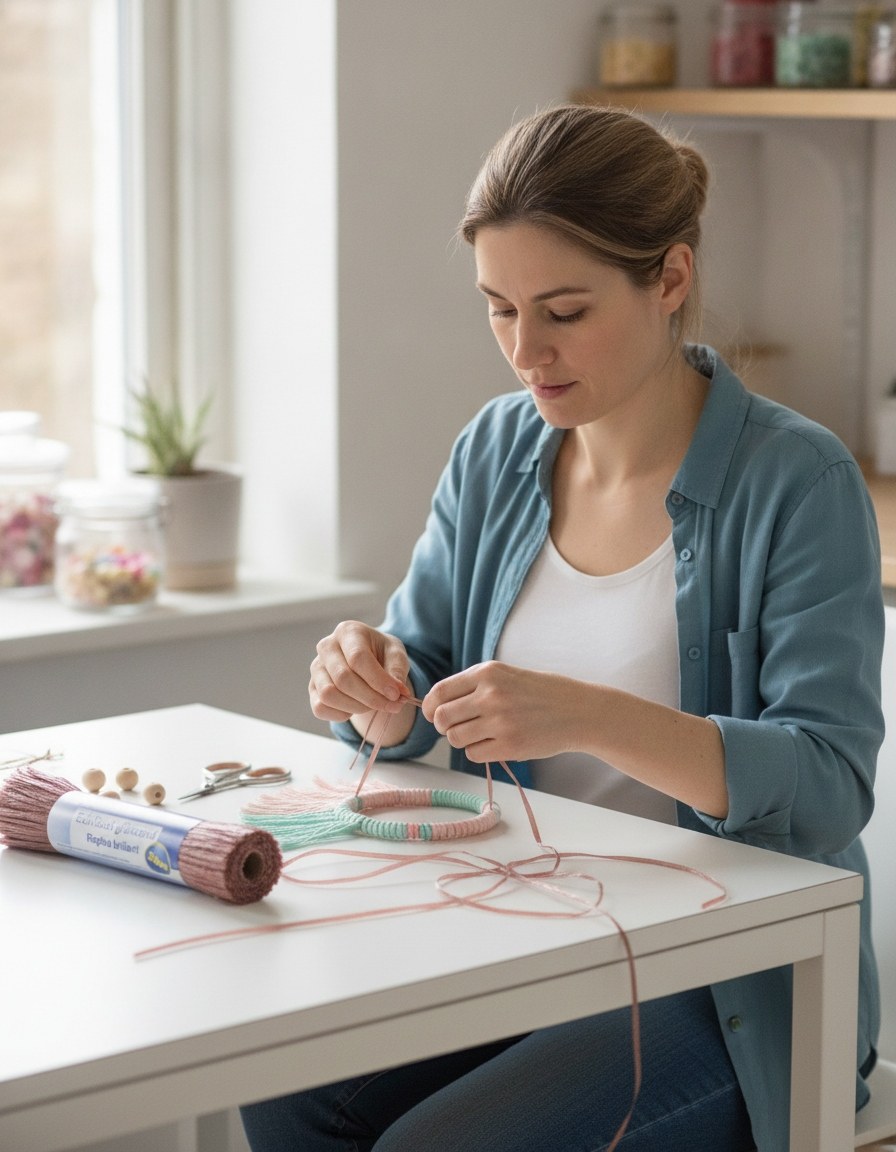 Edelbast 20m mittelbraun, glänzend Viscose 10g - Kidis Art