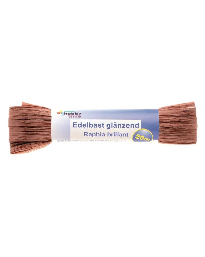 Edelbast 20m mittelbraun, glänzend Viscose 10g - Kidis Art
