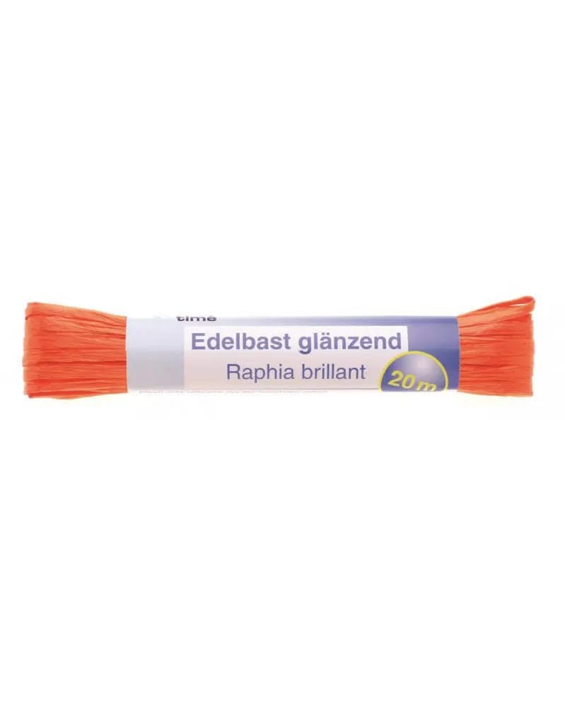 Edelbast 20m orange, glänzend Viscose 10g - Kidis Art