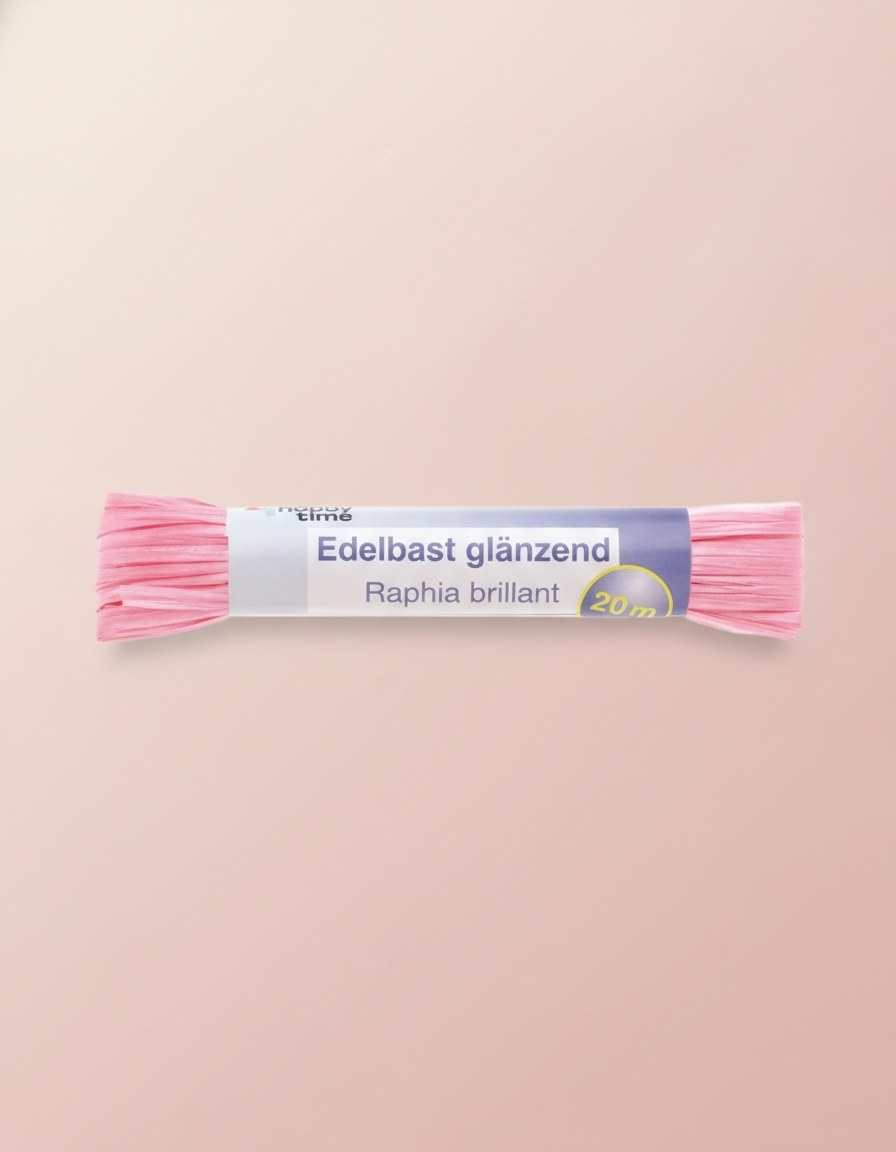 Edelbast 20m pink, glänzend Viscose 10g - Kidis Art