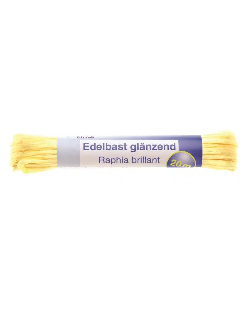 Edelbast 20m zitronengelb, glänzend Viscose 10g - Kidis Art