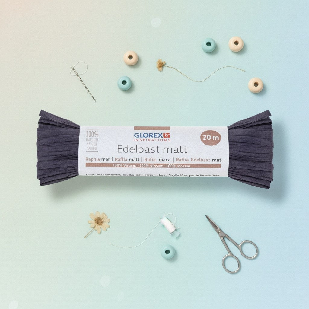 Edelbast matt 20m dunkelblau - Kidis Art